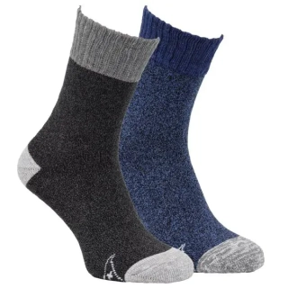 RS pánské barevné melírované teplé froté zdravotní ponožky mix 7500222 - 2 páry 