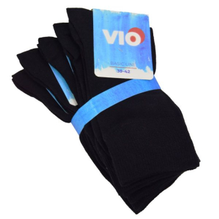 RS klasické unisex jednobarevné elastické bavlněné ponožky mix - 99099 - 5 párů
