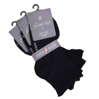 Zdravé ponožky unisex zdravotní jednobarevné kotníkové ruličkové ponožky bez gumiček mix1 -34160 - 3 páry