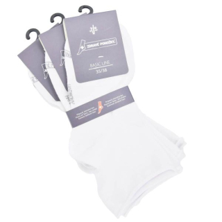 Zdravé ponožky unisex zdravotní jednobarevné kotníkové ruličkové ponožky bez gumiček mix9 -34161 - 3 páry