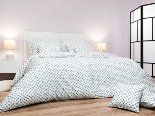 Povlečení bavlna Malé růže modré