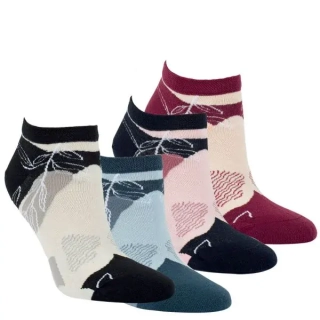 RS dámské módní barevné letní sneaker vzorované ponožky mix - 1534524- 4 páry 
