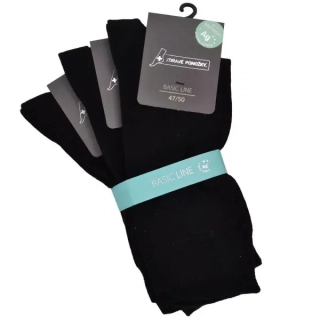 Zdravé ponožky unisex klasické jednobarevné bavlněné ponožky s ionty stříbra mix1 - 91102X - 3 páry 