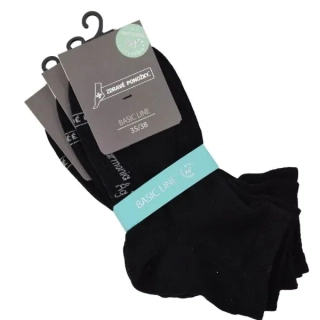 Zdravé ponožky jednobarevné bavlněné kotníkové ponožky s ionty stříbra mix1 - 93001 - 3 páry 