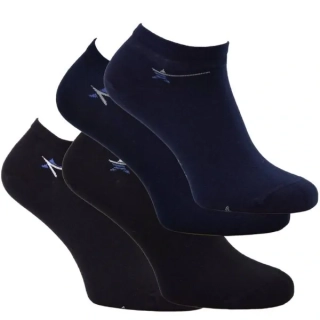 Zdravé ponožky letní pánské bavlněné elastické vzorované sneaker ponožky mix 7400924 - 4 páry