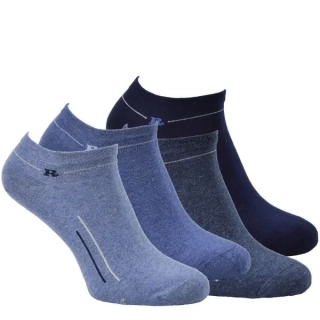 Zdravé ponožky letní pánské bavlněné elastické melírované sneaker ponožky mix2 - 7401124- 4 páry