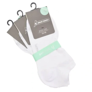 Zdravé ponožky jednobarevné bavlněné sneaker ponožky s ionty stříbra mix9 - 94002 - 3 páry 