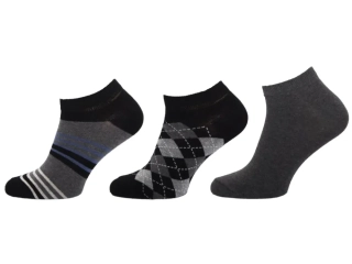 PÁNSKÉ KOTNÍKOVÉ PONOŽKY KM09 - MULTIPACK 3 PÁRY