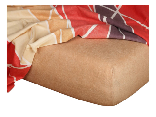 Froté prostěradlo světle hnědá