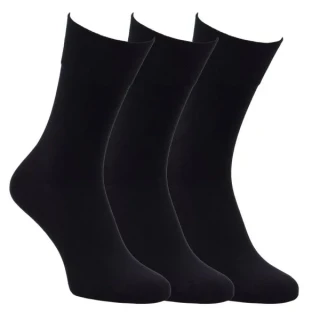 Zdravé ponožky klasické pánské bambusové jednobarevné elastické oblekové ponožky 3D mix1 - 3 páry - 91099