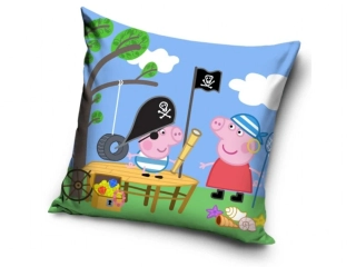 Povlak na polštářek Prasátko Pepina a Tomík Piráti