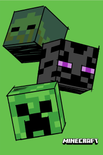 Dětská fleecová deka Minecraft The Mobs