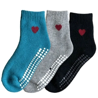 RS dámské jednobarevné teplé froté protiskluzové ponožky mix - 1448323 - 3 páry 