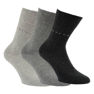 Zdravé ponožky pánské bavlněné elastické vzorované nadměrné ponožky jemný svěr mix - 71003X - 3 páry