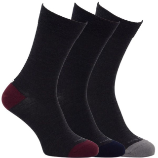 Zdravé ponožky klasické pánské nadměrné oblekové vlněné Merino ponožky mix - 71047X - 3 páry