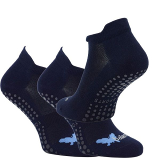 Zdravé ponožky dámské jemné elastické protiskluzové ponožky yoga&pilates navy - 64099 - 3 páry