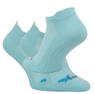 Zdravé ponožky dámské jemné elastické protiskluzové ponožky yoga&pilates tyrkys - 64099 - 3 páry