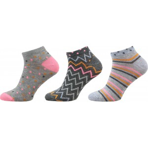 Dámské kotníkové ponožky multipack 3páry - Kód produktu: KM03