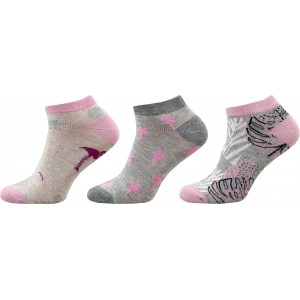 Dámské kotníkové ponožky multipack 3páry - KM02