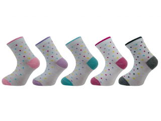 Dětské ponožky vzor puntík 1545 - balení 5 párů