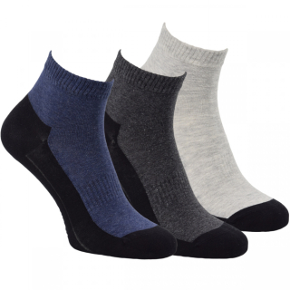 OXSOX Active pánské bavlněné elastické sportovní kotníkové ponožky mix - 3 páry - 53004