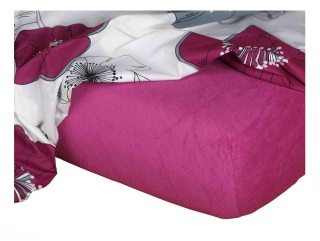 Froté prostěradlo ostružinová