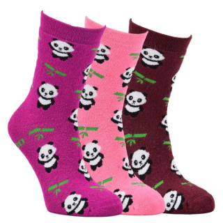 VIO dětské barevné teplé froté bambusové ponožky mix2 - 85009 - 3 páry