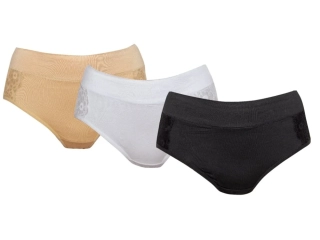 Dámské kalhotky NOVIA | bambusové s krajkou B13 - balení 2ks
