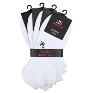 RS pánské bavlněné nadměrné nízké sneaker jednobarevné ponožky mix - 4 páry - 31051