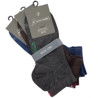 Zdravé ponožky letní nízké sneaker bambusové jednobarevné antibakteriální ponožky mix - 94011 - 3 páry