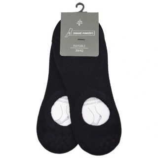 Zdravé ponožky unisex letní nízké sneaker bambusové neviditelné síťované ponožky černá - 98003X - 4 páry