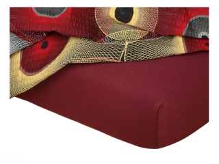 Jersey prostěradlo - bordó C